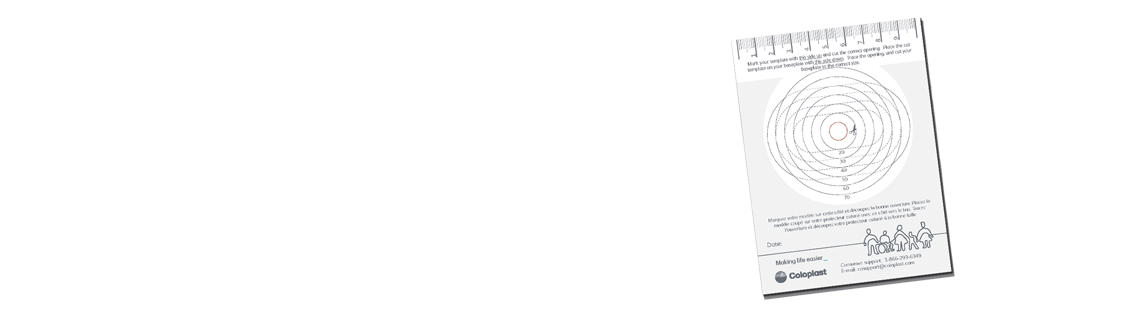 Ostomy Cutting Template Coloplast Canada